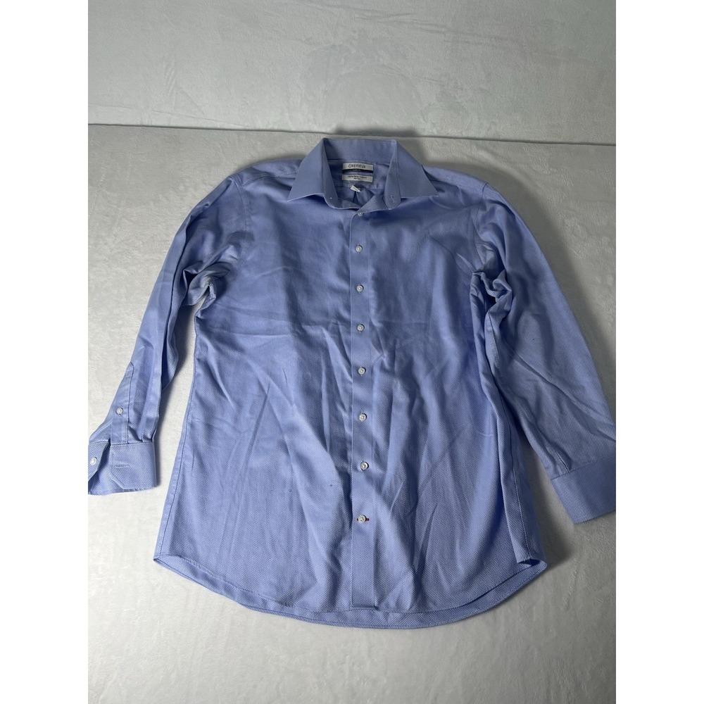 Daniel Cremieux Mens Blue Striped Long Sleeve Button Up Shirt Size 17 34 L